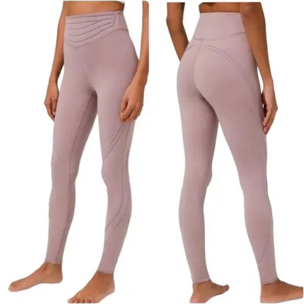 Lululemon Worn Once Get in Line Super High-Rise Tight 28" Size 12 Violet Verbena